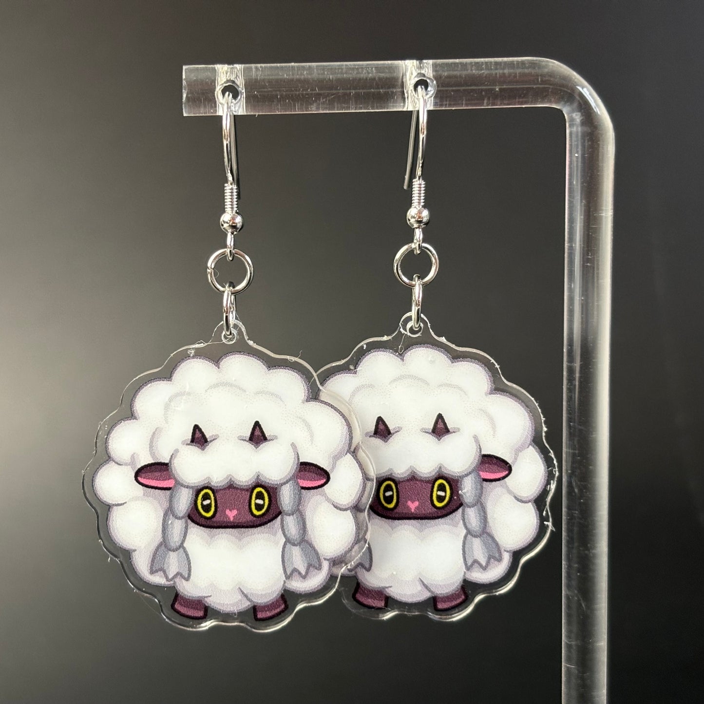 Wooloo Pokemon Drop Earrings