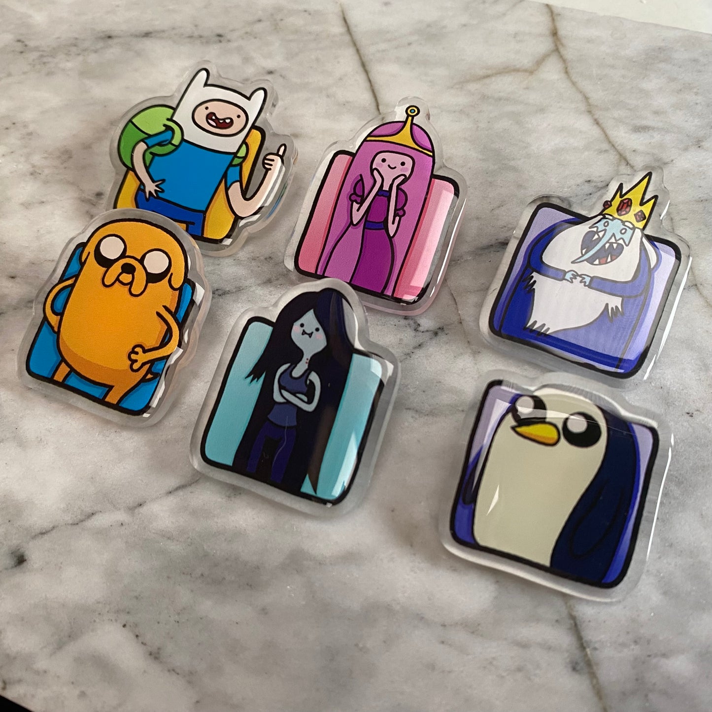 Ice King and Gunter Adventure Time Acrylic Pins