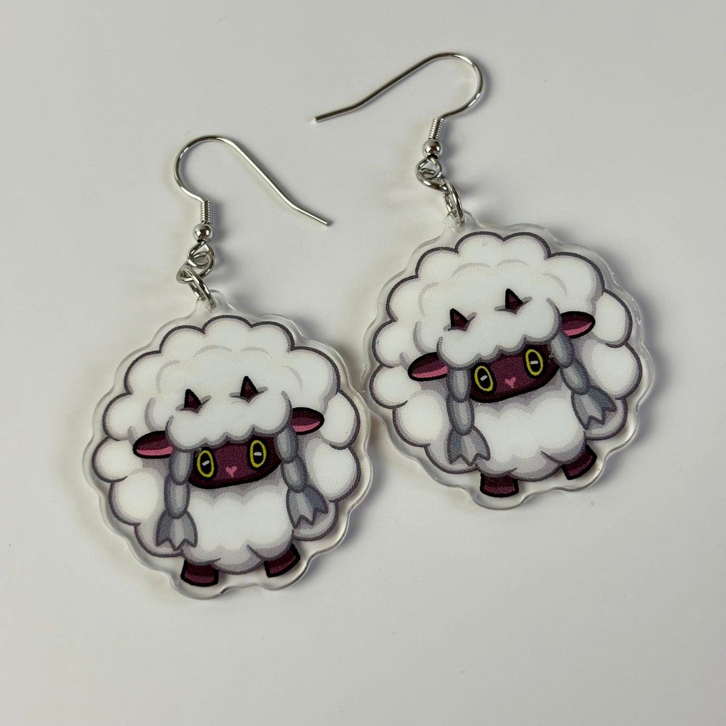 Wooloo Pokemon Drop Earrings