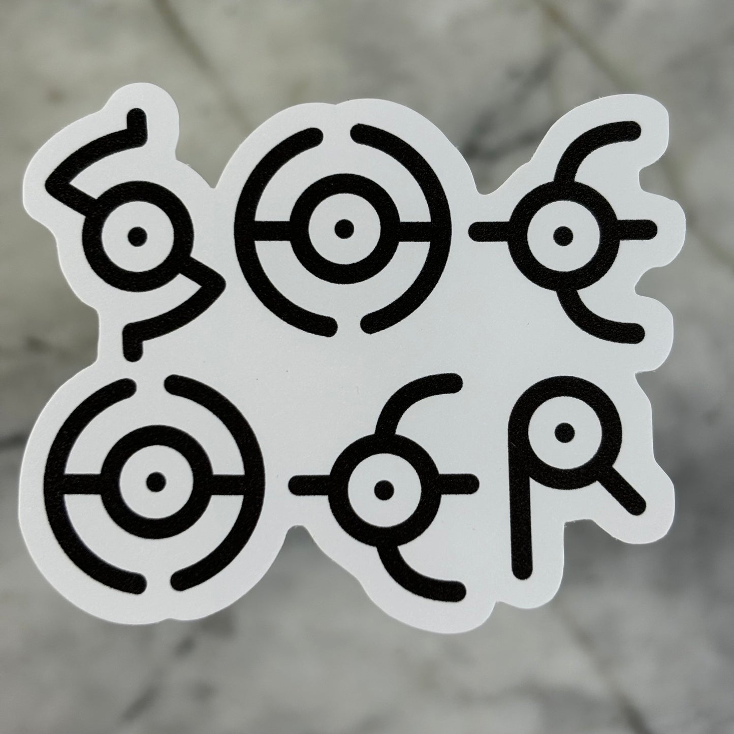 Unown Pronoun Vinyl Sticker