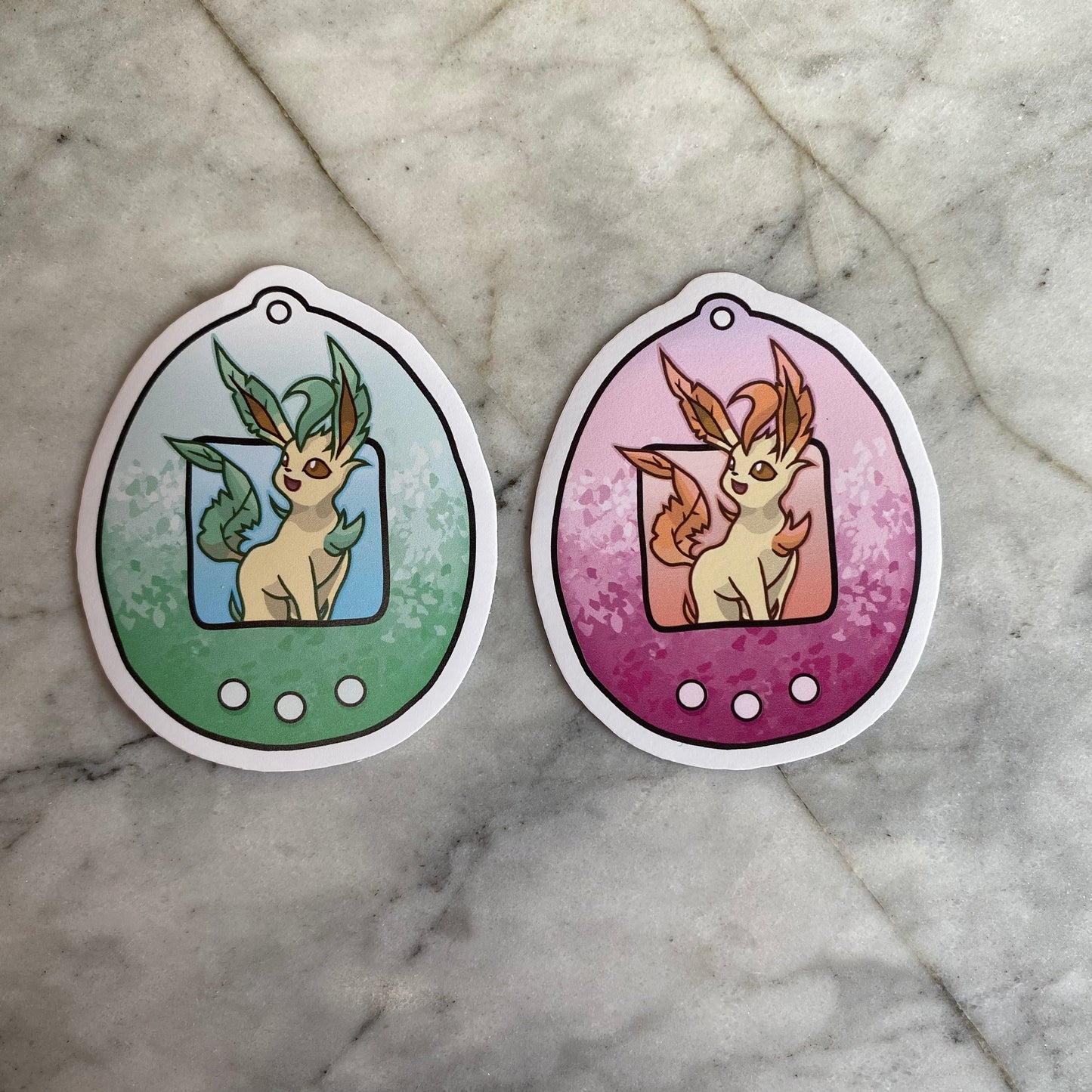 Leafeon Pokemon Tamagotchi Matt Vinyl Sticker