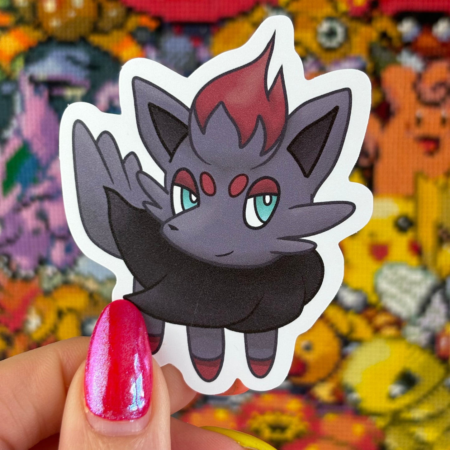 Zorua and Hisuian Vinyl Stickers