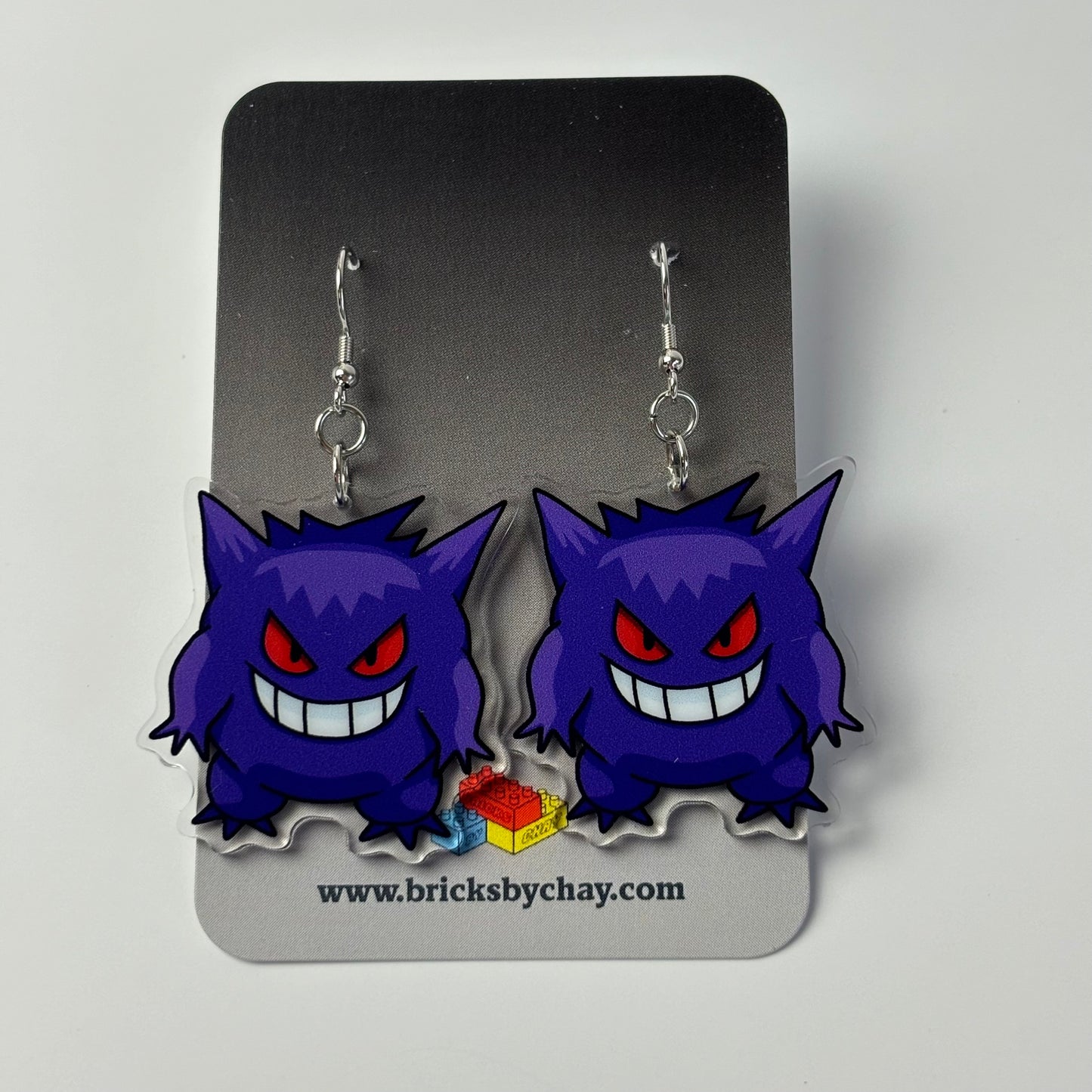 Gengar Pokemon Drop Earrings