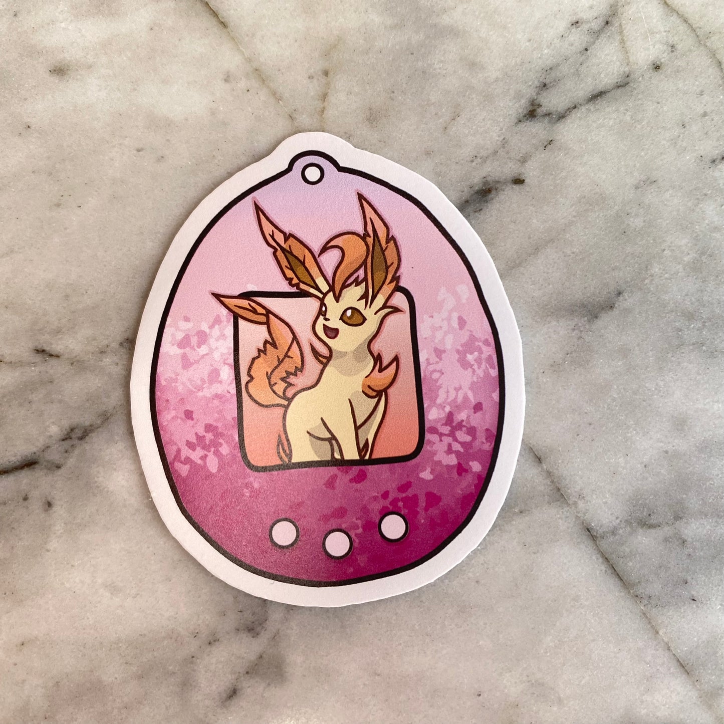 Leafeon Pokemon Tamagotchi Matt Vinyl Sticker