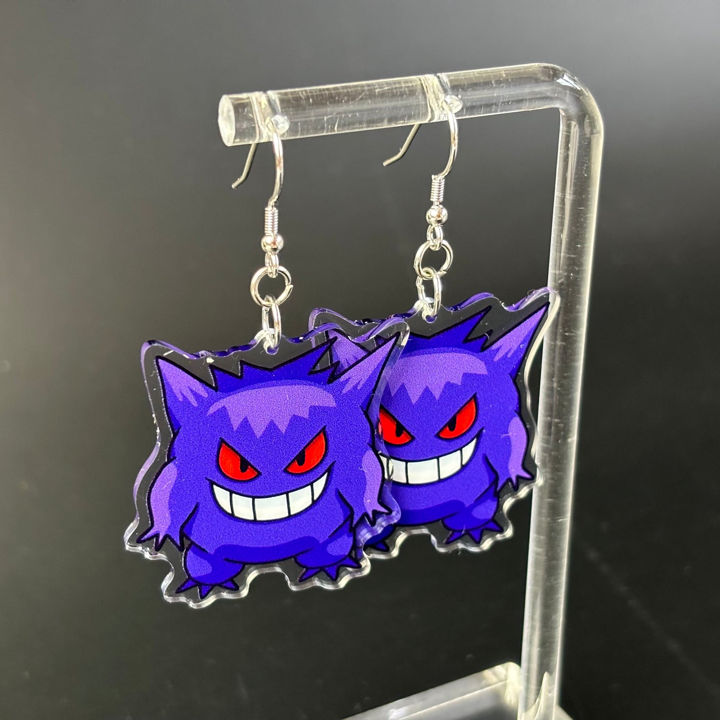 Gengar Pokemon Drop Earrings