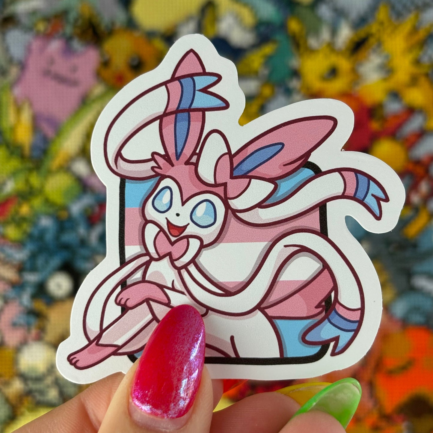 Sylveon Trans Pride Vinyl Sticker