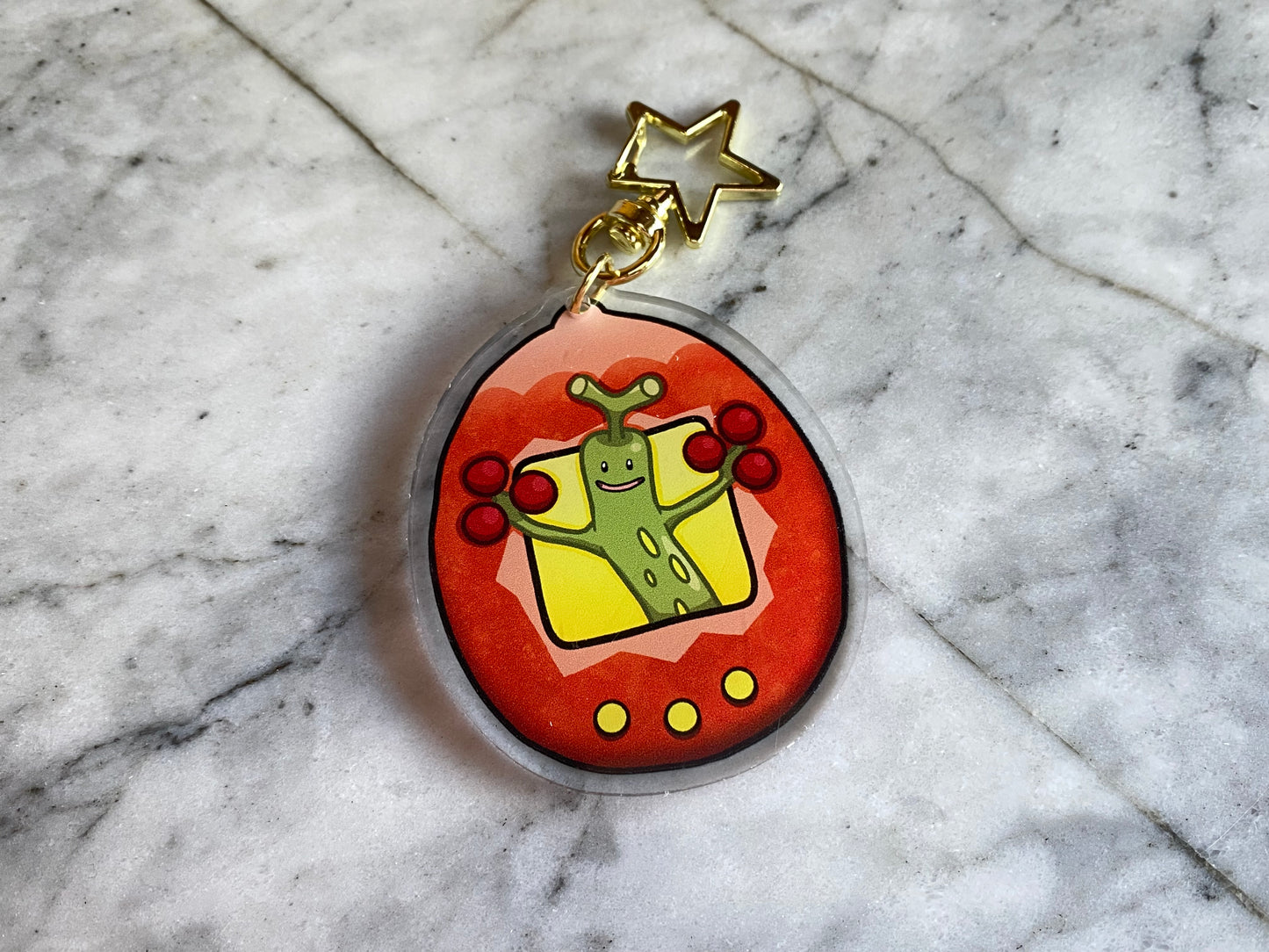 Sudowoodo Shiny Double-Sided Tamagotchi Acrylic Charm Keychain