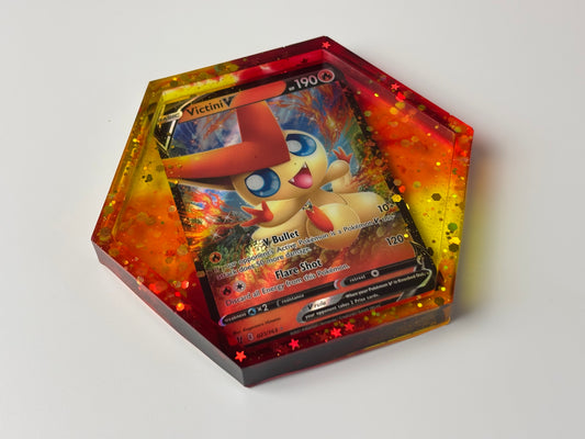 Victini V Pokemon Card Drinks Coaster