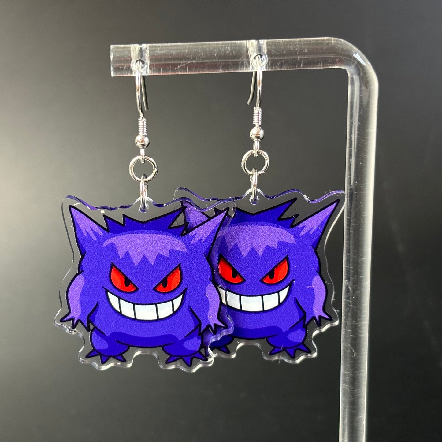 Gengar Pokemon Drop Earrings