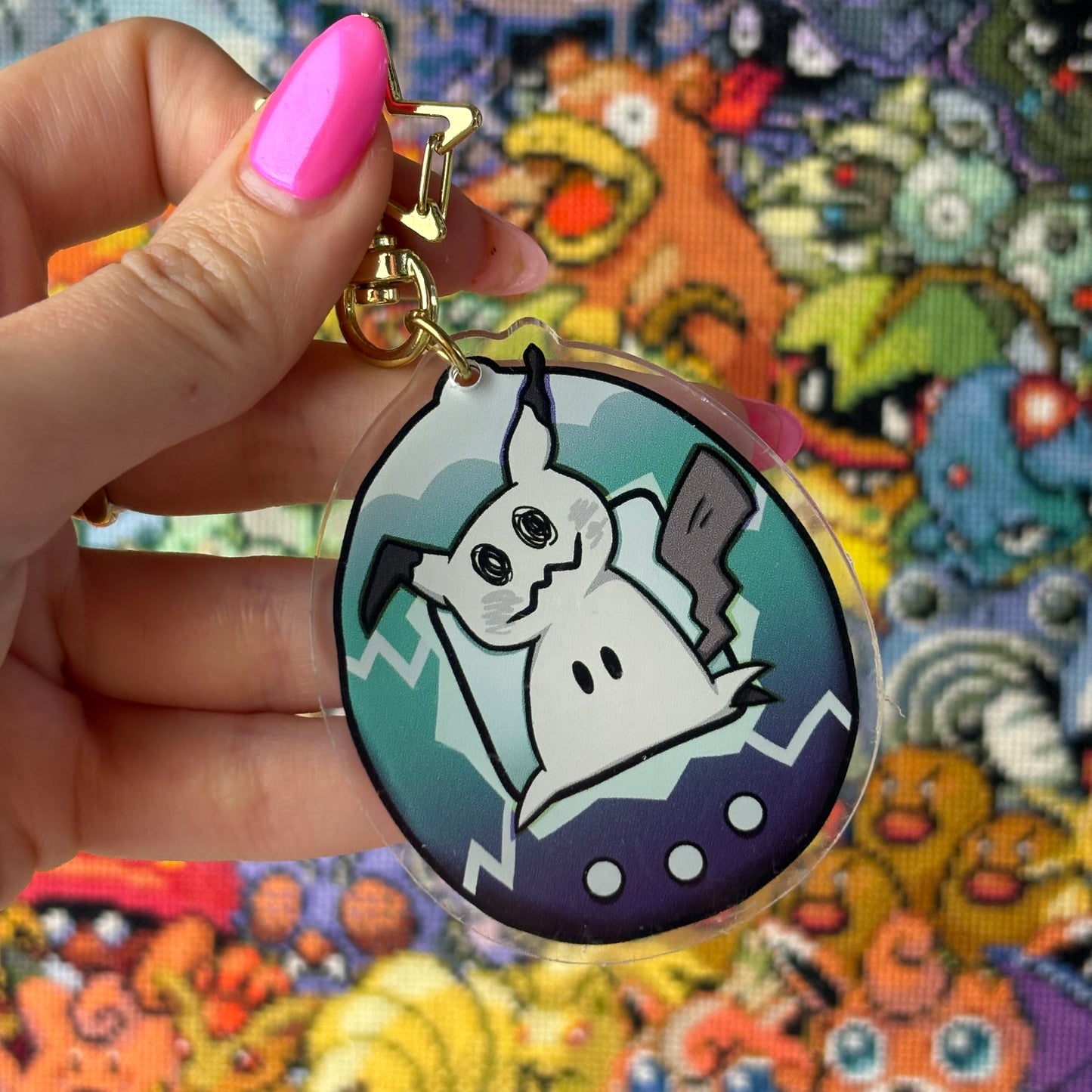 Mimikyu Tamagotchi Acrylic Charm Keychain