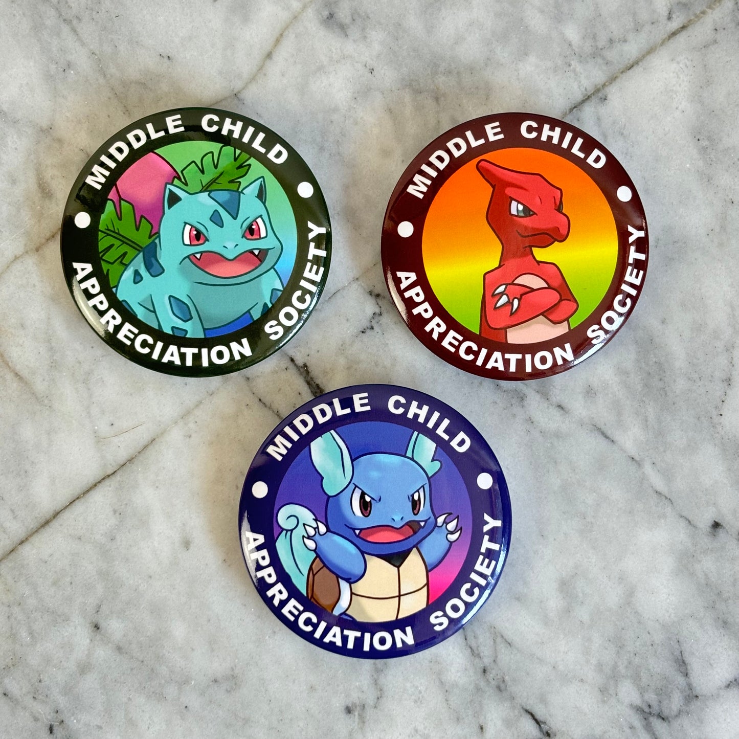 Middle Child Appreciation Society Pin Button Badges