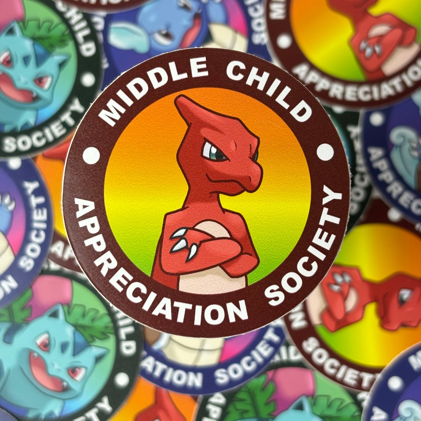 Pokemon Middle Child Appreciation Society Vinyl Sticker