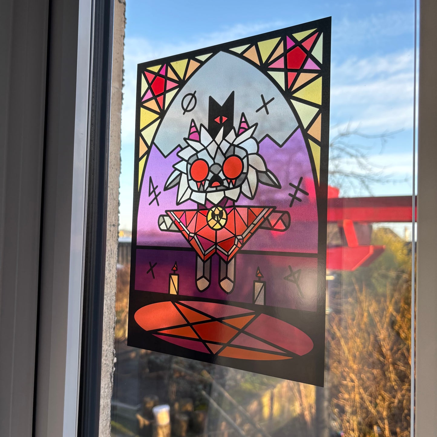 Cult of the Lamb Stained Glass Effect Window Film