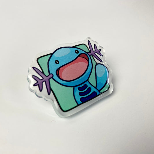 Wooper Pokémon Acrylic Pin