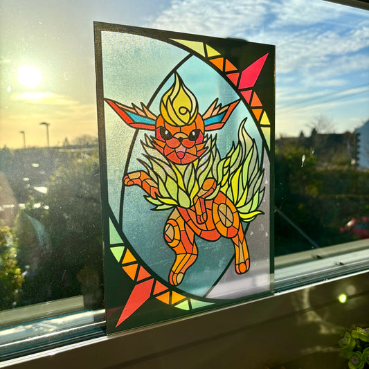 Flareon Stained Glass Effect Window Film