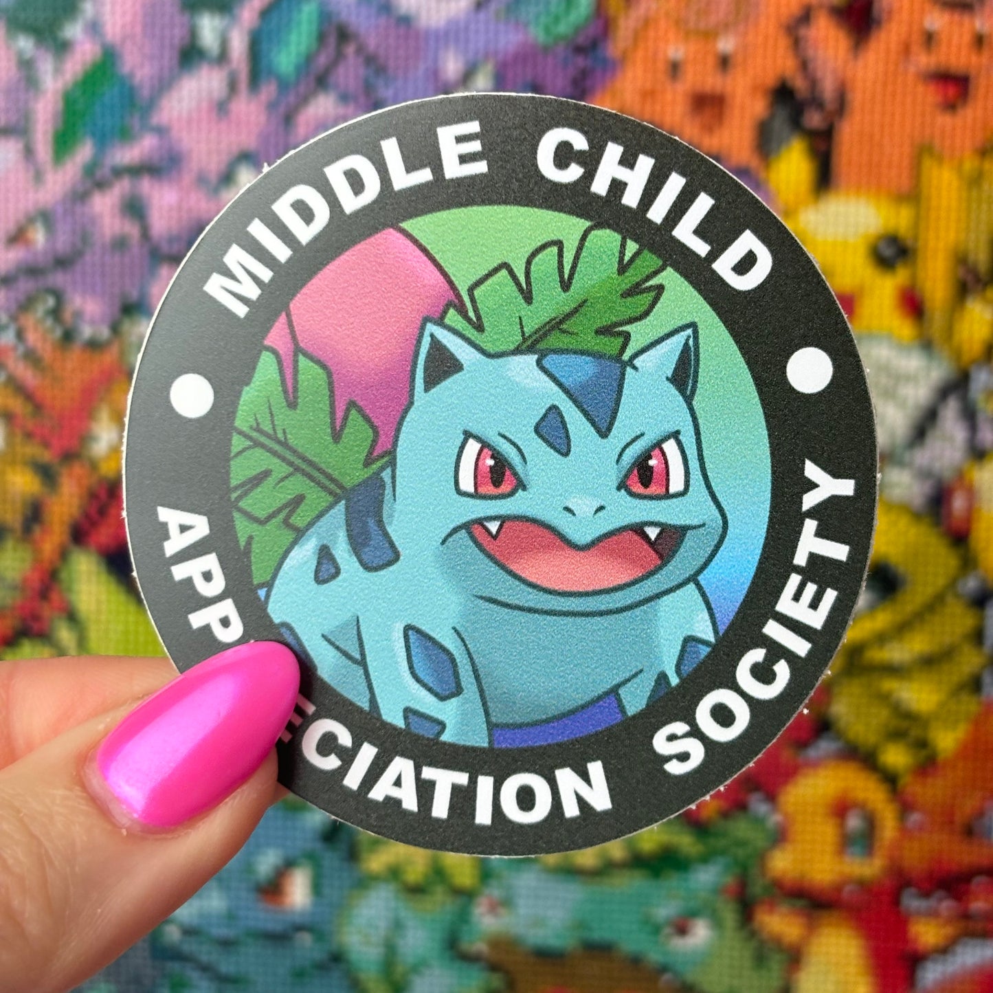 Pokemon Middle Child Appreciation Society Vinyl Sticker