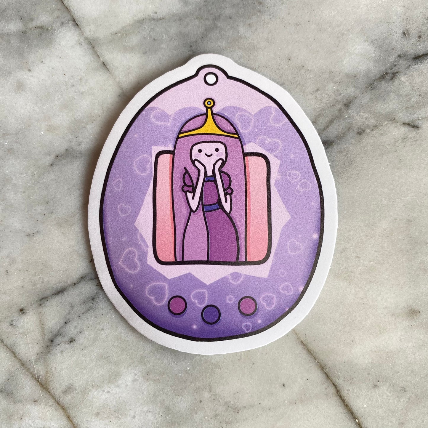 Adventure Time Character Tamagotchi Vinyl Sticker - Finn Jake Princess Bubblegum Marceline Ice King Gunter