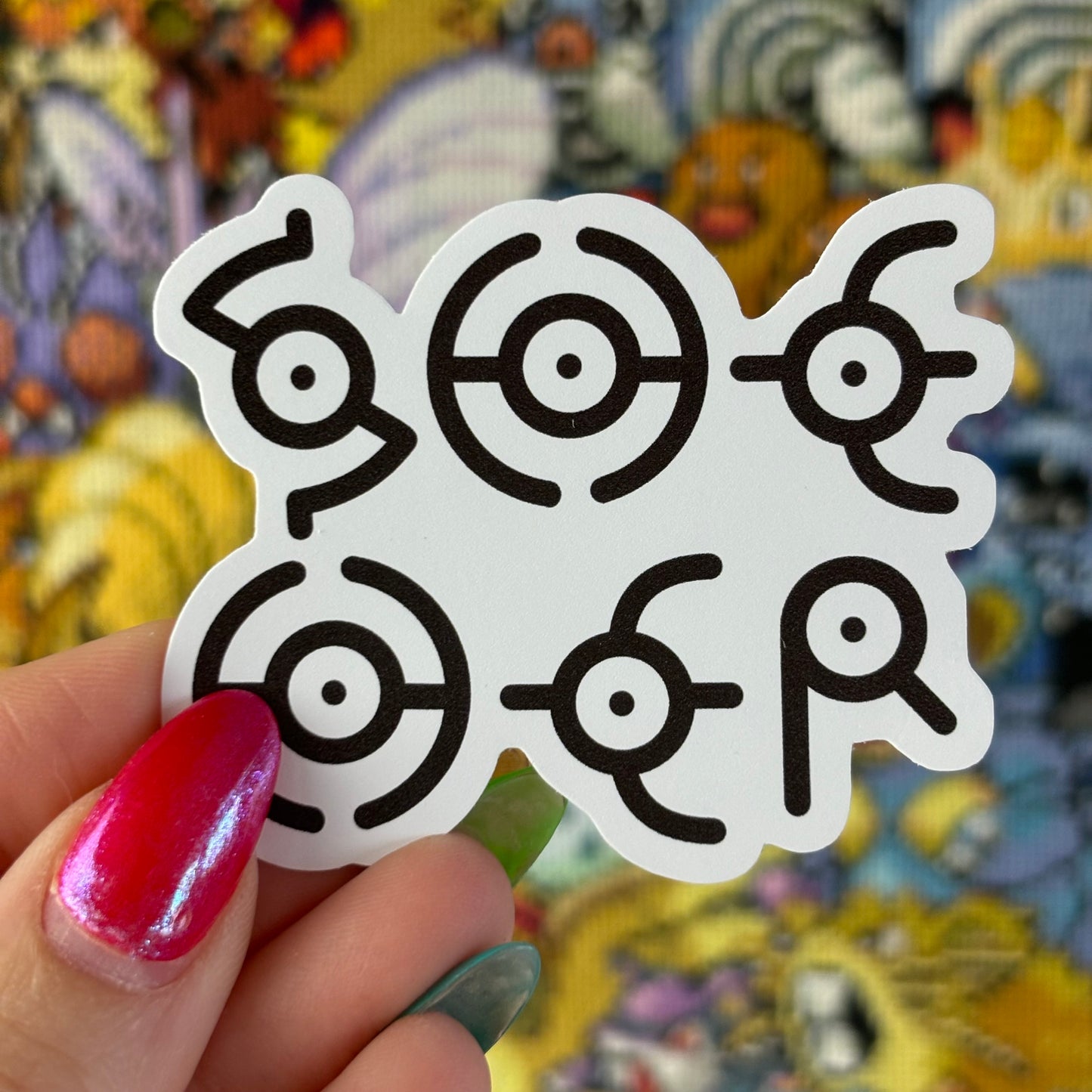 Unown Pronoun Vinyl Sticker