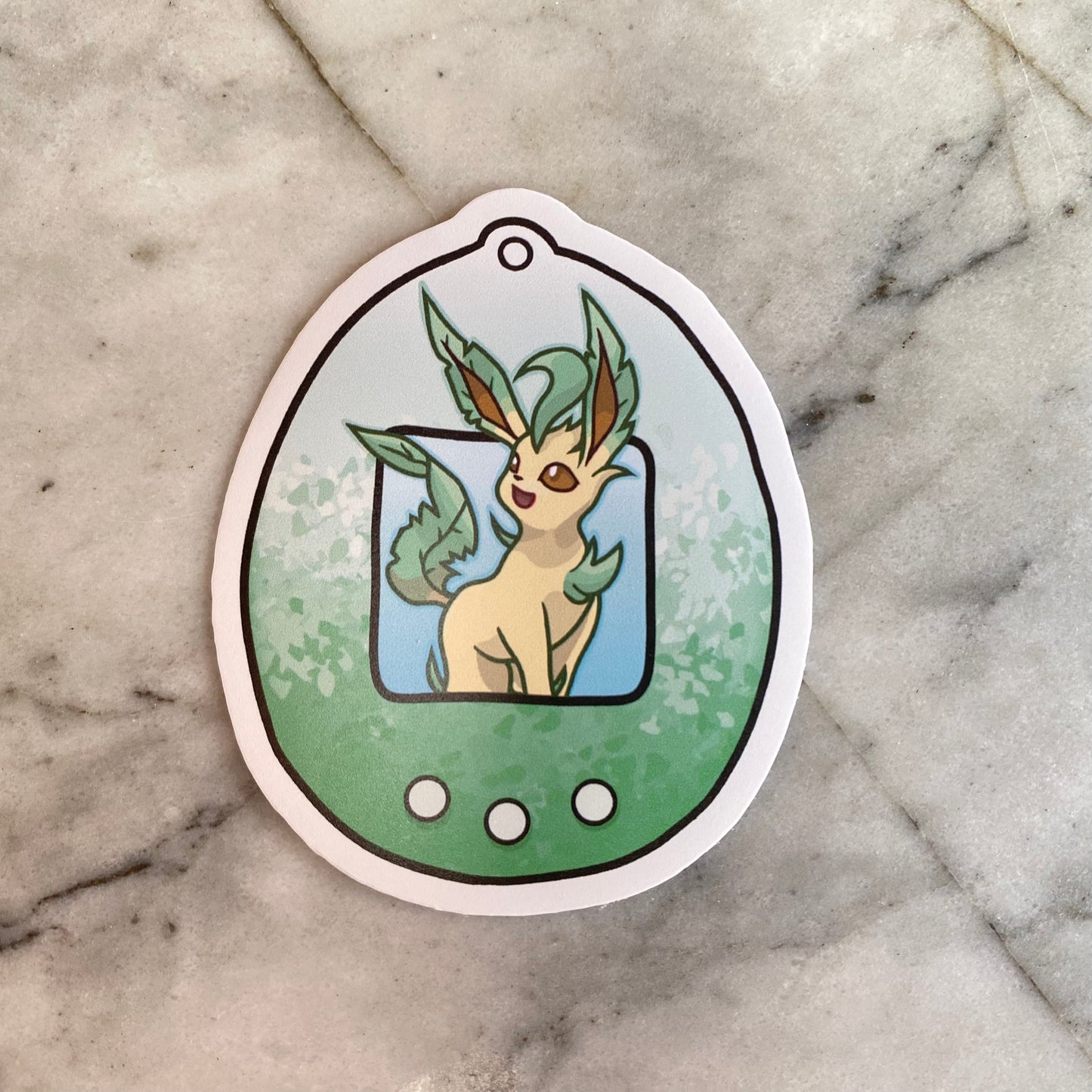 Leafeon Pokemon Tamagotchi Matt Vinyl Sticker