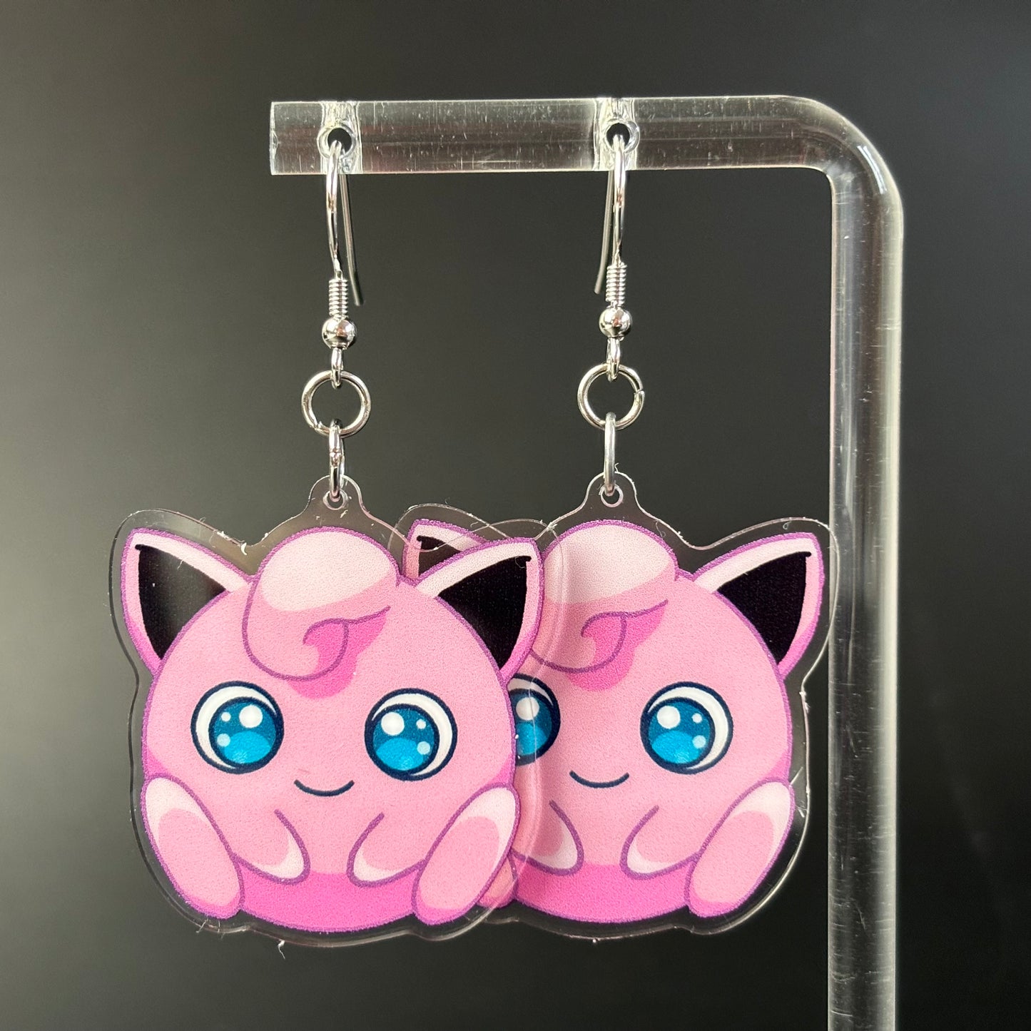 Jigglypuff Pokemon Drop Earrings