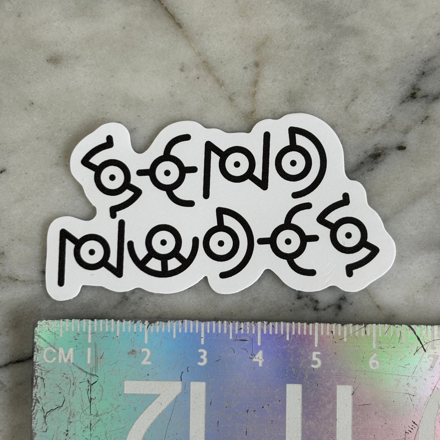 Unown “Send Nudes” Meme Vinyl Sticker