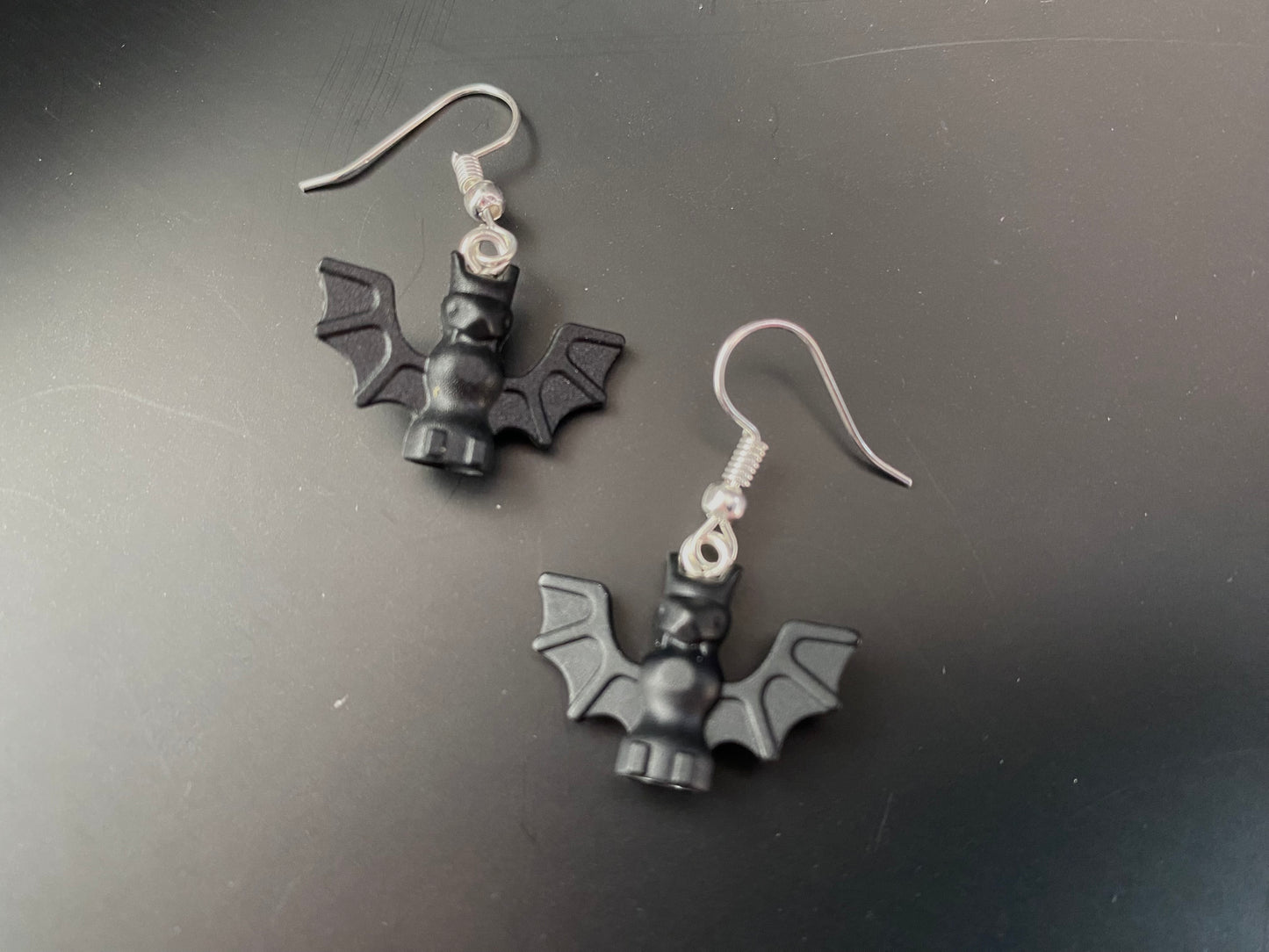 Handmade Brick Bat Drop Earrings