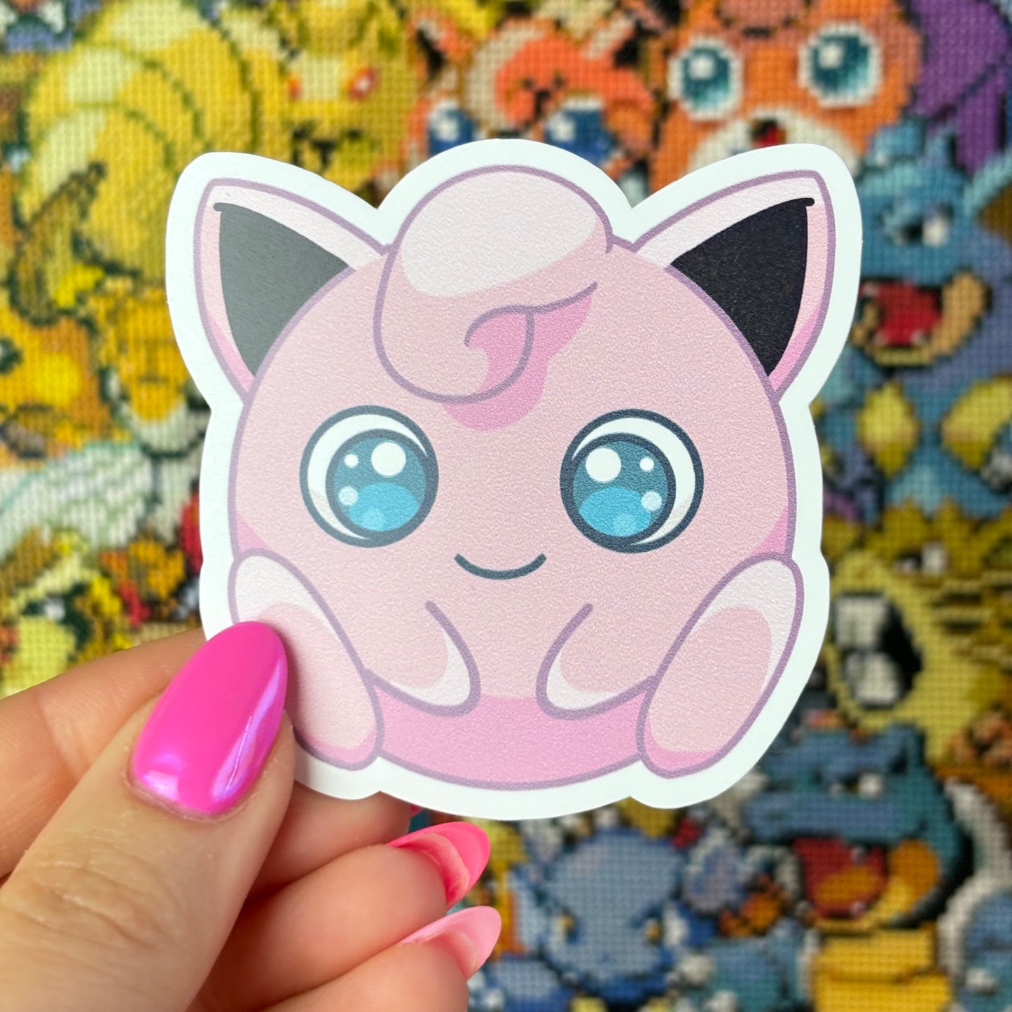 Jigglypuff Pokemon Matt Vinyl Sticker