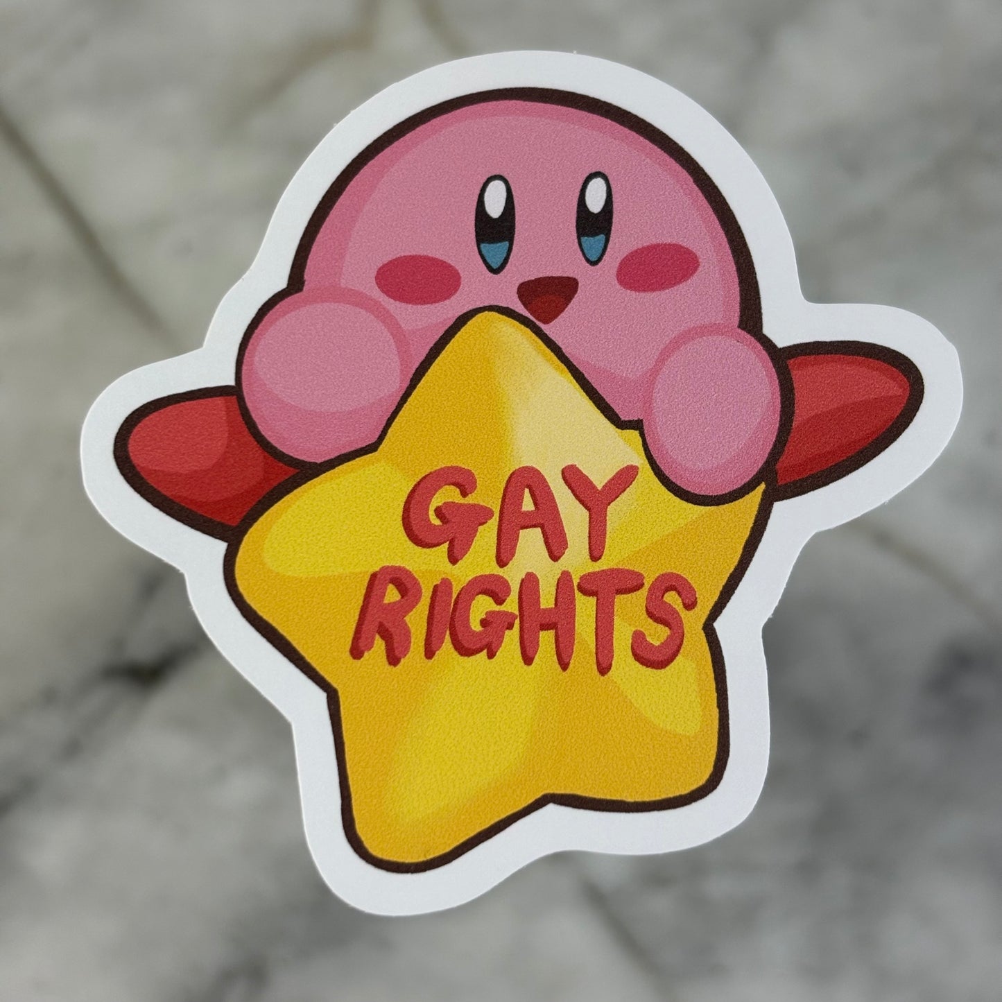 Kirby Pride Matte Vinyl Stickers