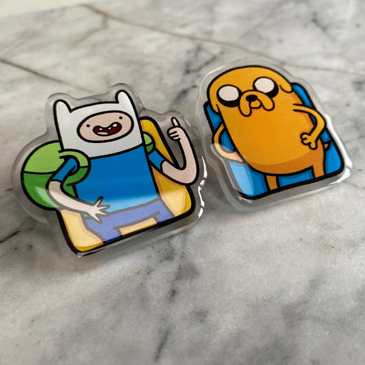 Finn and Jake Adventure Time Acrylic Pins