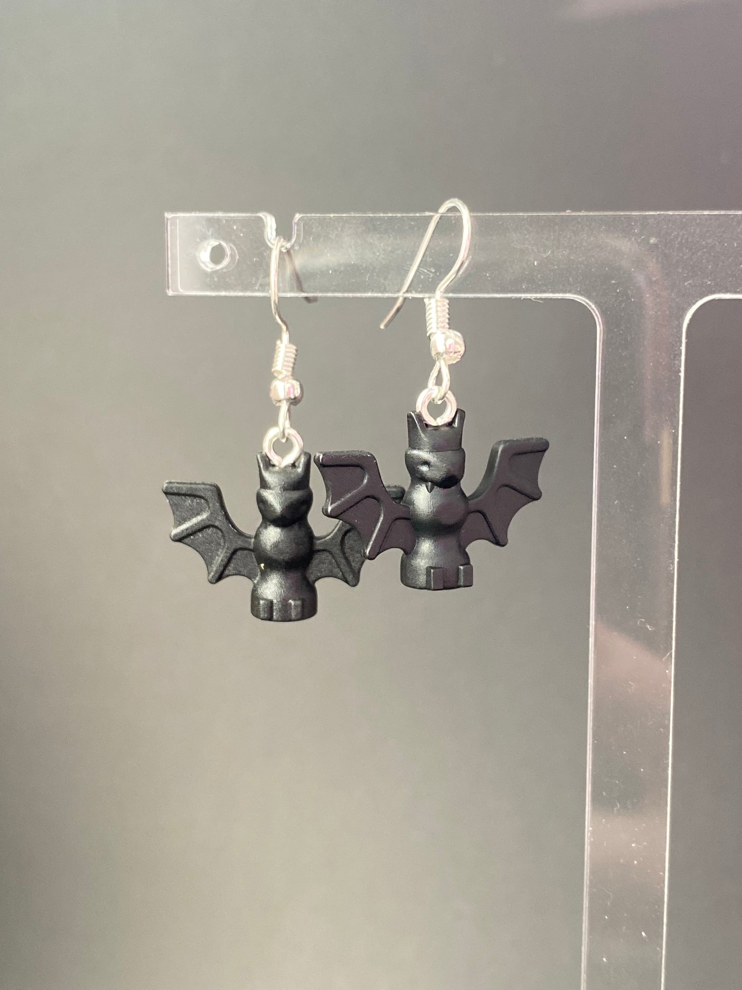 Handmade Brick Bat Drop Earrings