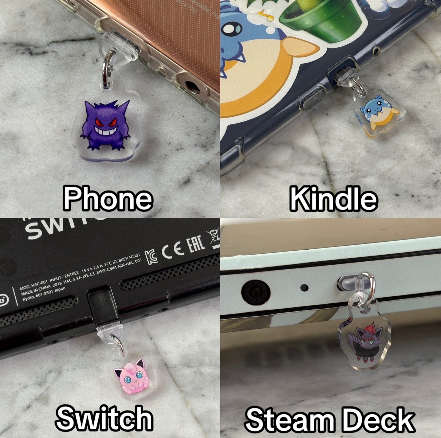 Kirby Acrylic Phone Charms