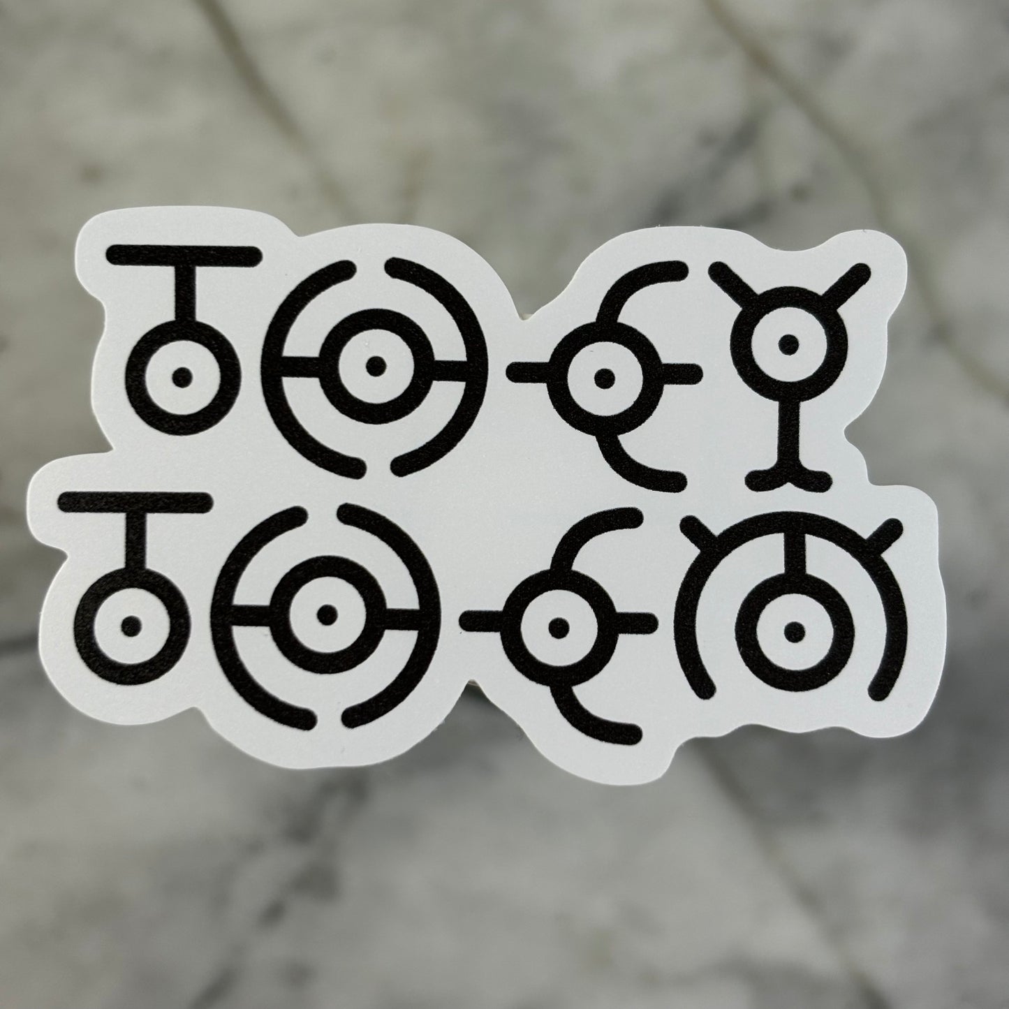 Unown Pronoun Vinyl Sticker