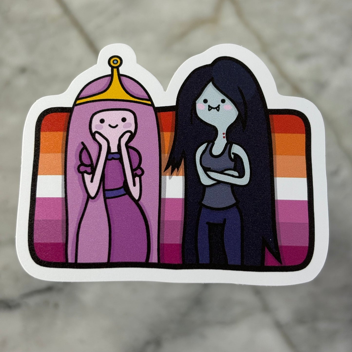 Bubblegum & Marceline Pride Vinyl Sticker