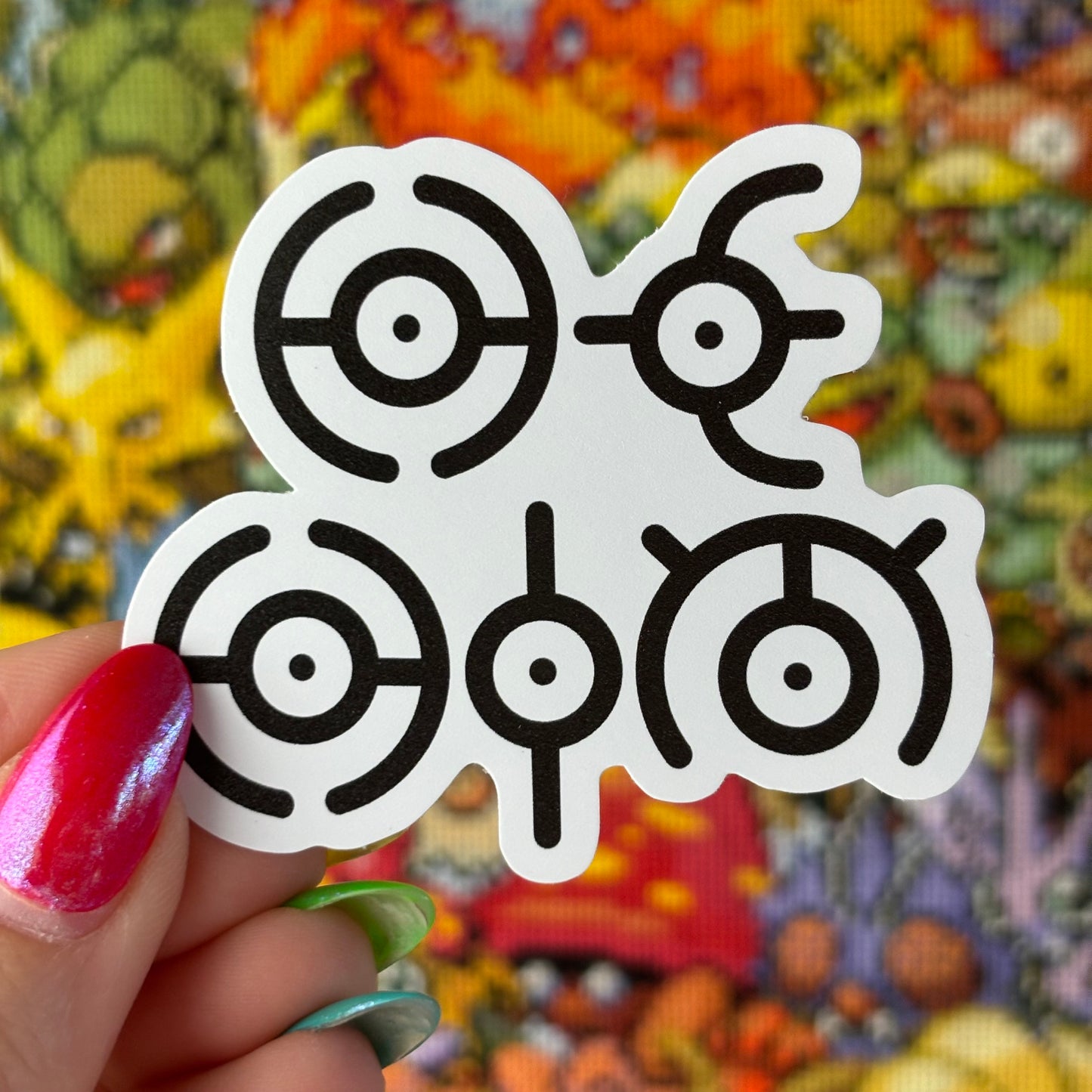 Unown Pronoun Vinyl Sticker