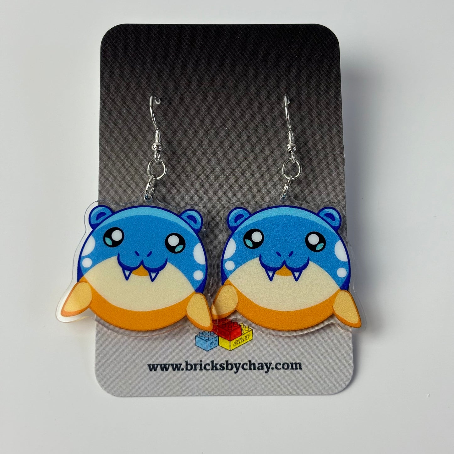 Spheal Pokemon Drop Earrings