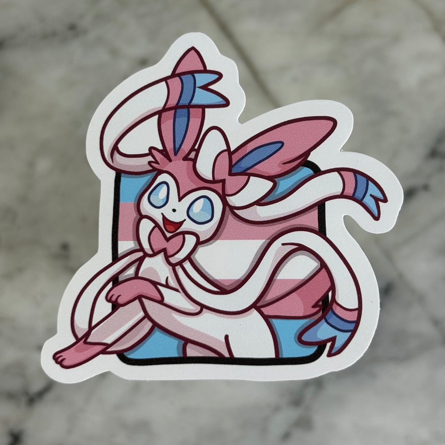 Sylveon Trans Pride Vinyl Sticker