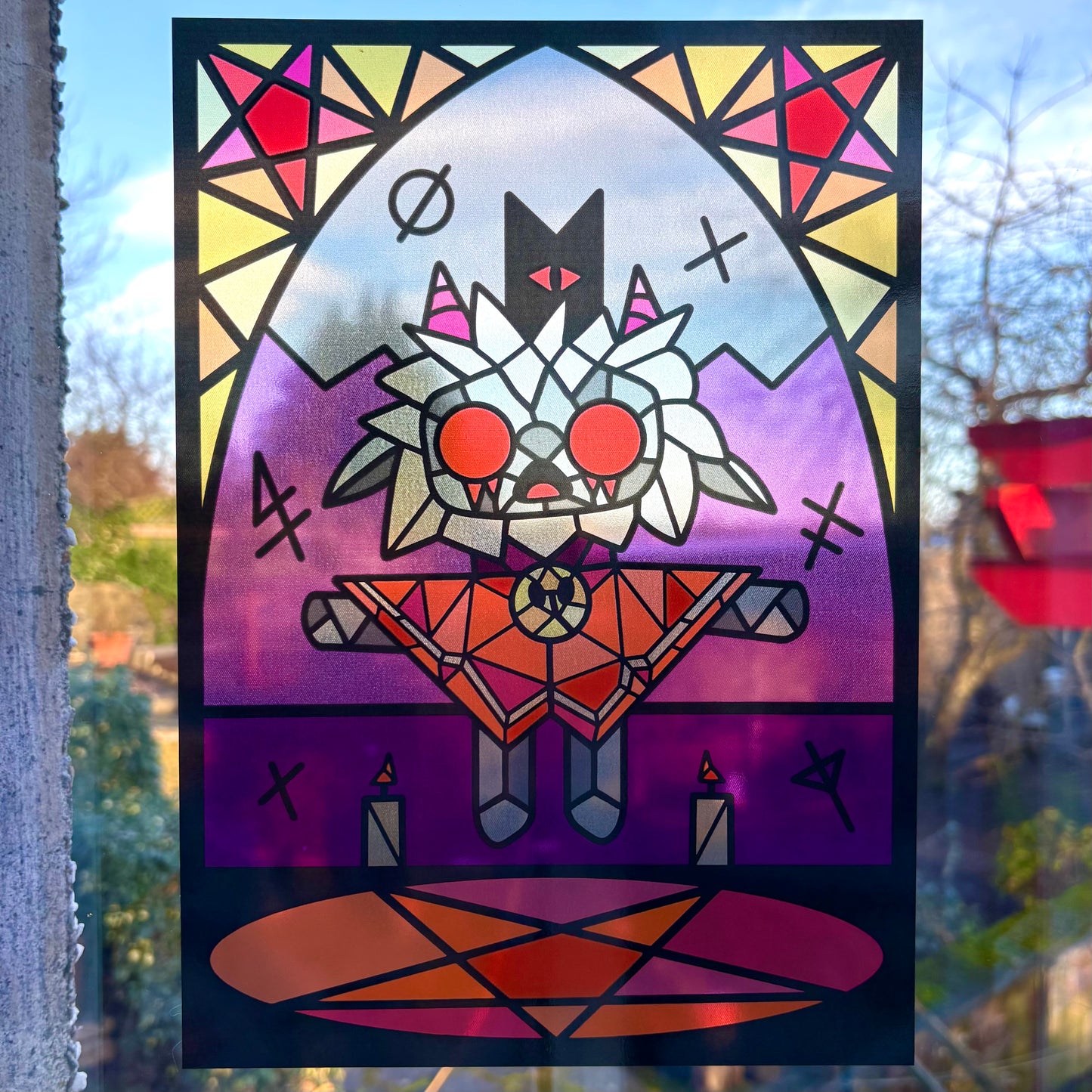 Cult of the Lamb Stained Glass Effect Window Film