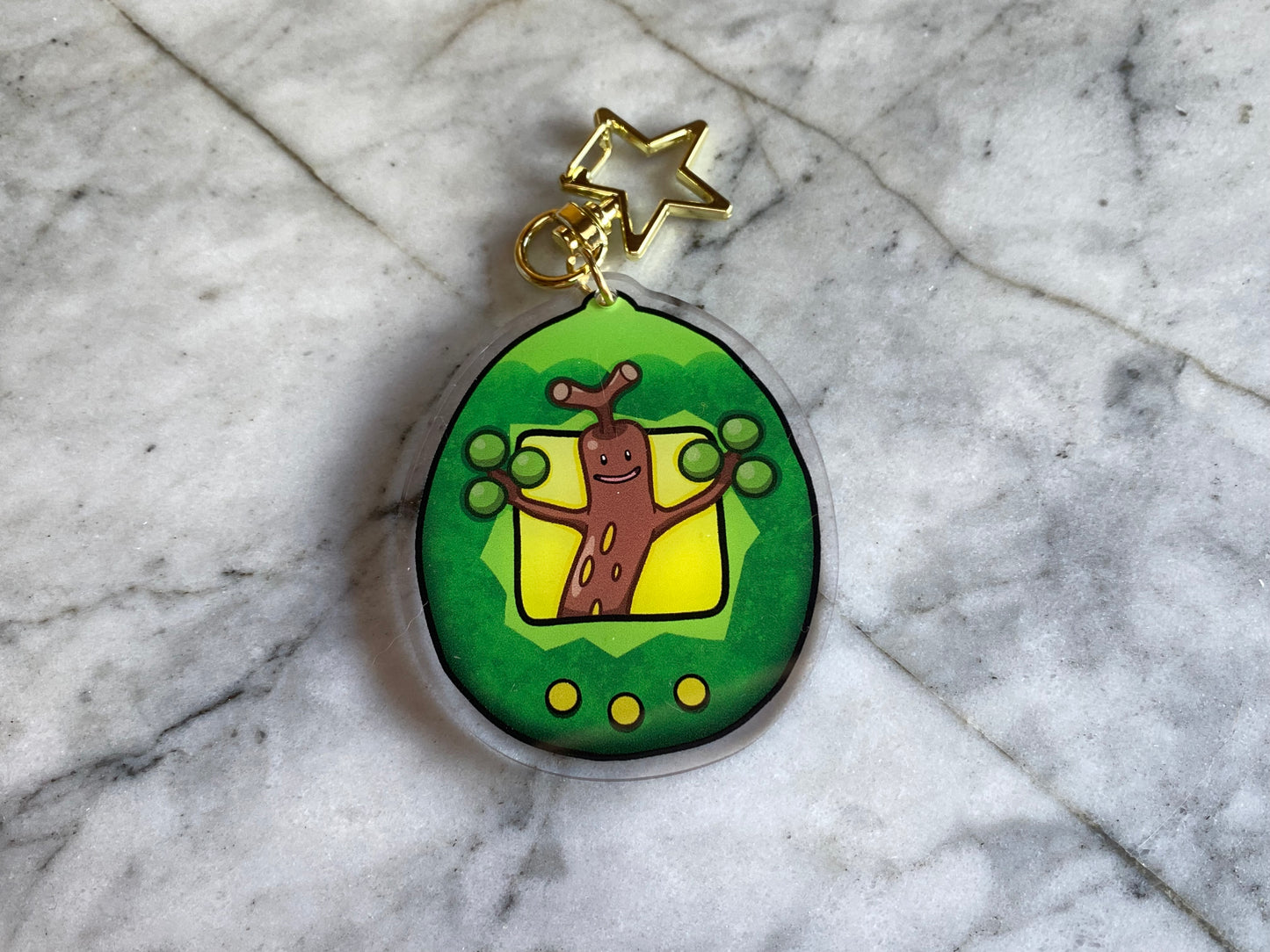 Sudowoodo Shiny Double-Sided Tamagotchi Acrylic Charm Keychain