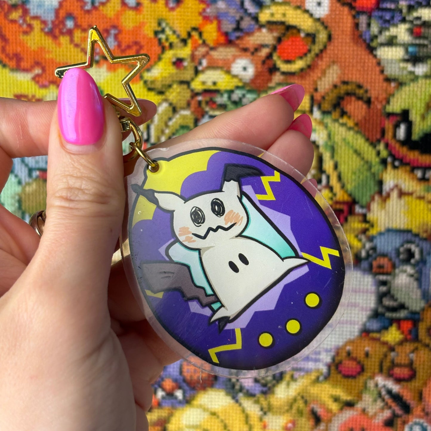 Mimikyu Tamagotchi Acrylic Charm Keychain