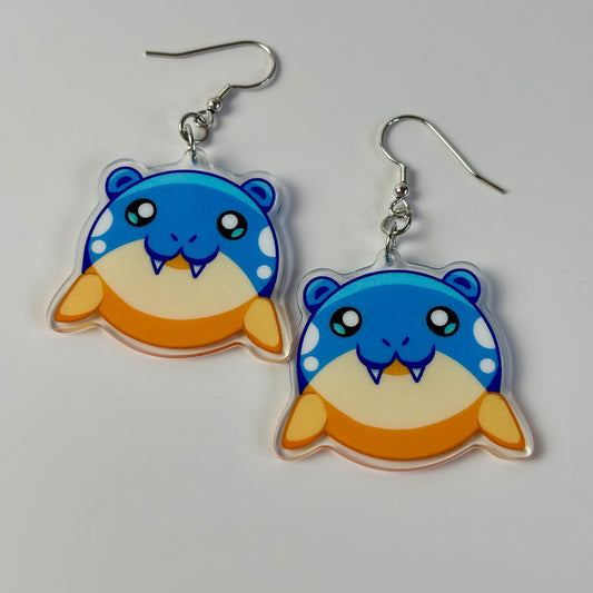 Spheal Pokemon Drop Earrings