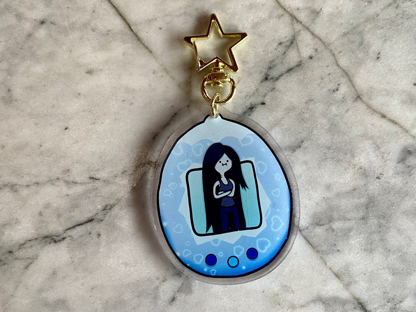 Princess Bubblegum and Marceline Adventure Time Double-Sided Tamagotchi Acrylic Charm Keychain