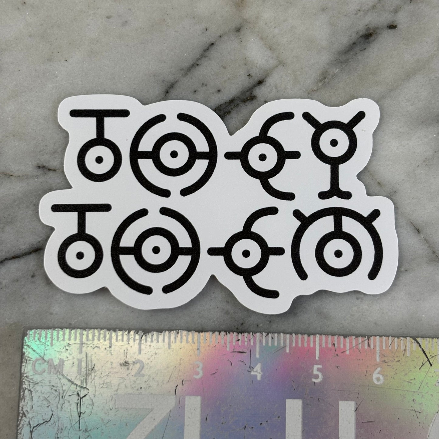 Unown Pronoun Vinyl Sticker