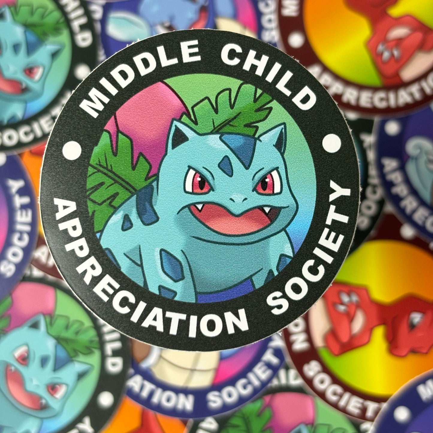 Pokemon Middle Child Appreciation Society Vinyl Sticker