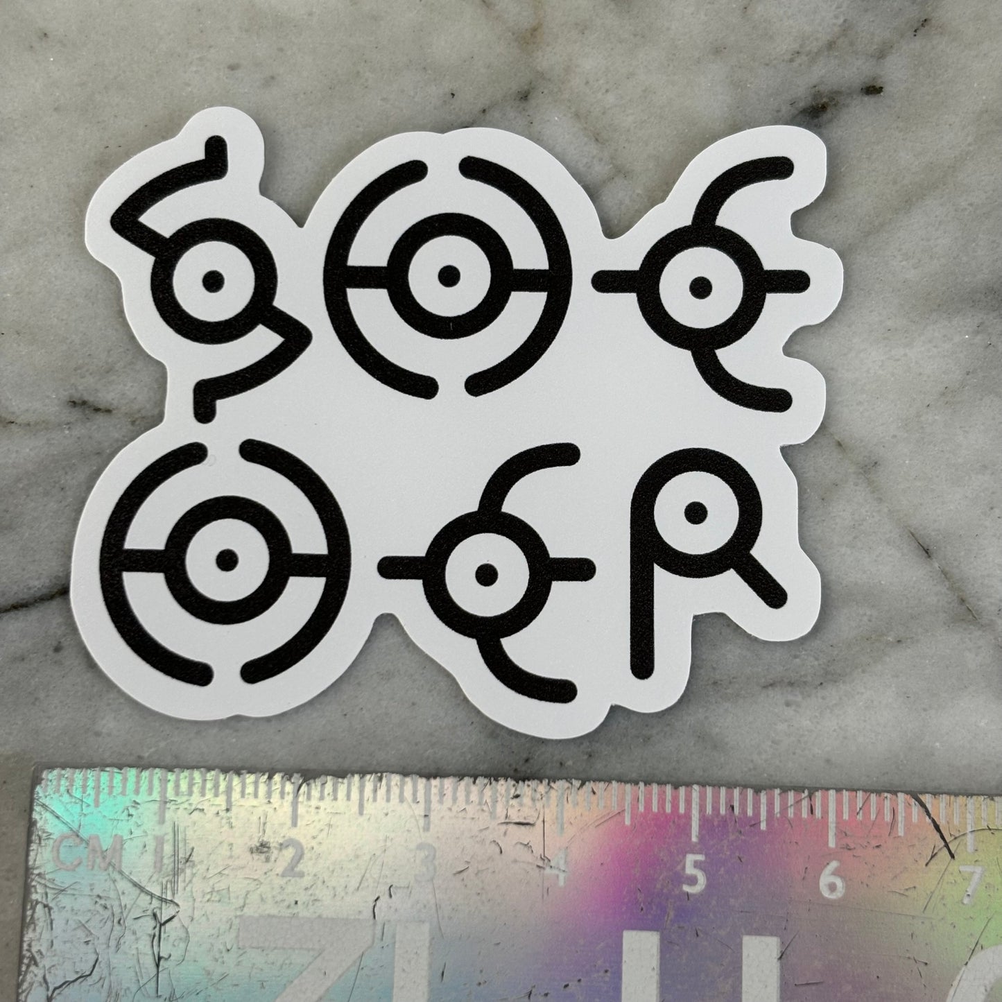 Unown Pronoun Vinyl Sticker