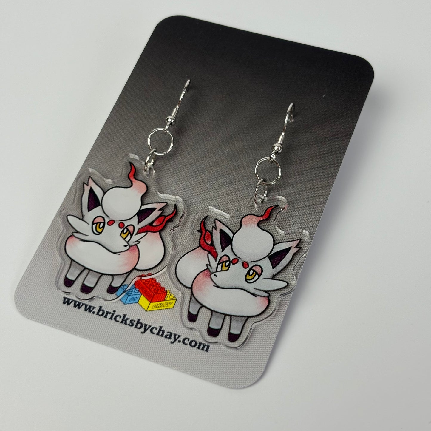 Zorua Pokemon Drop Earrings