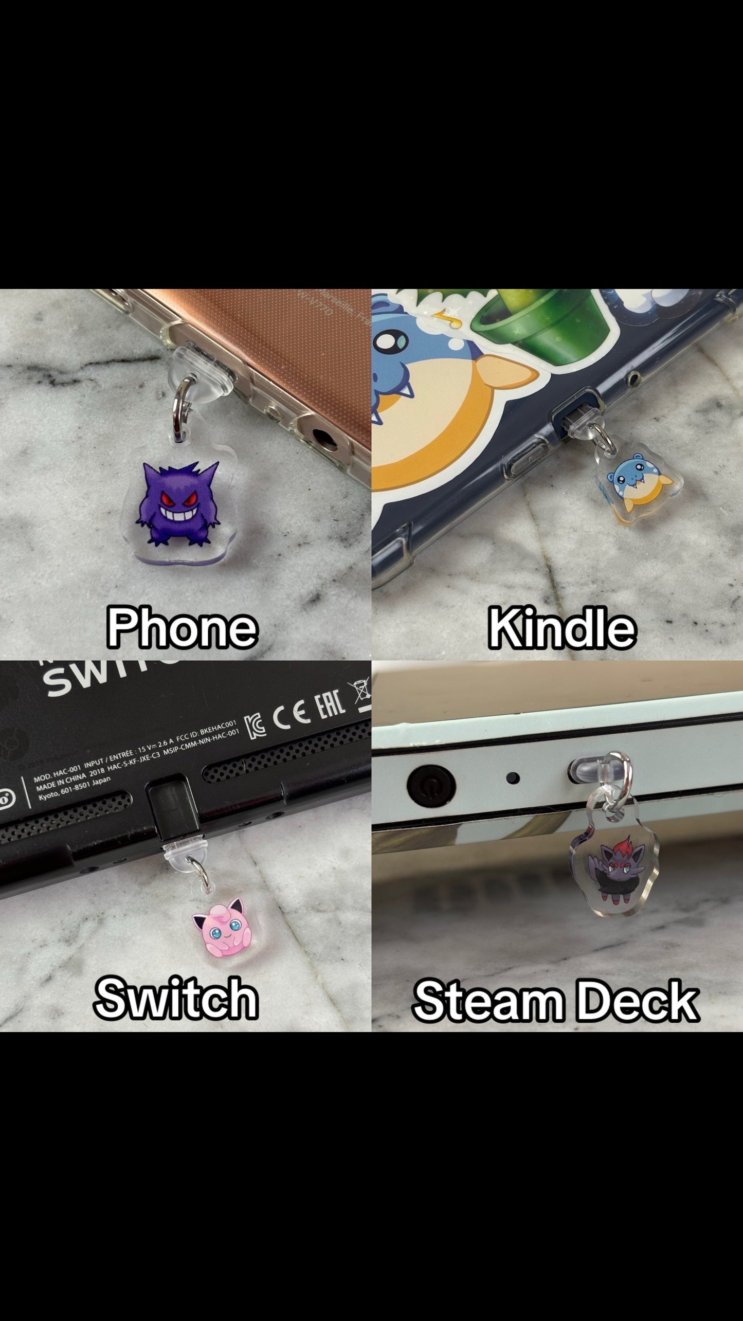 Kirby Acrylic Phone Charms