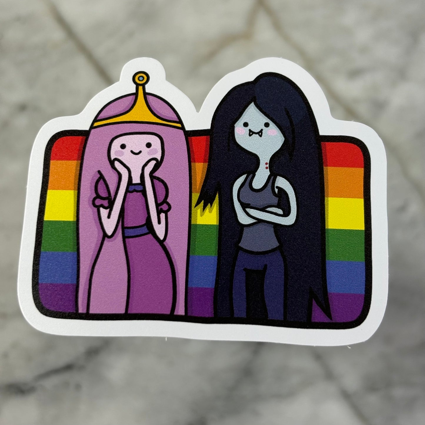 Bubblegum & Marceline Pride Vinyl Sticker