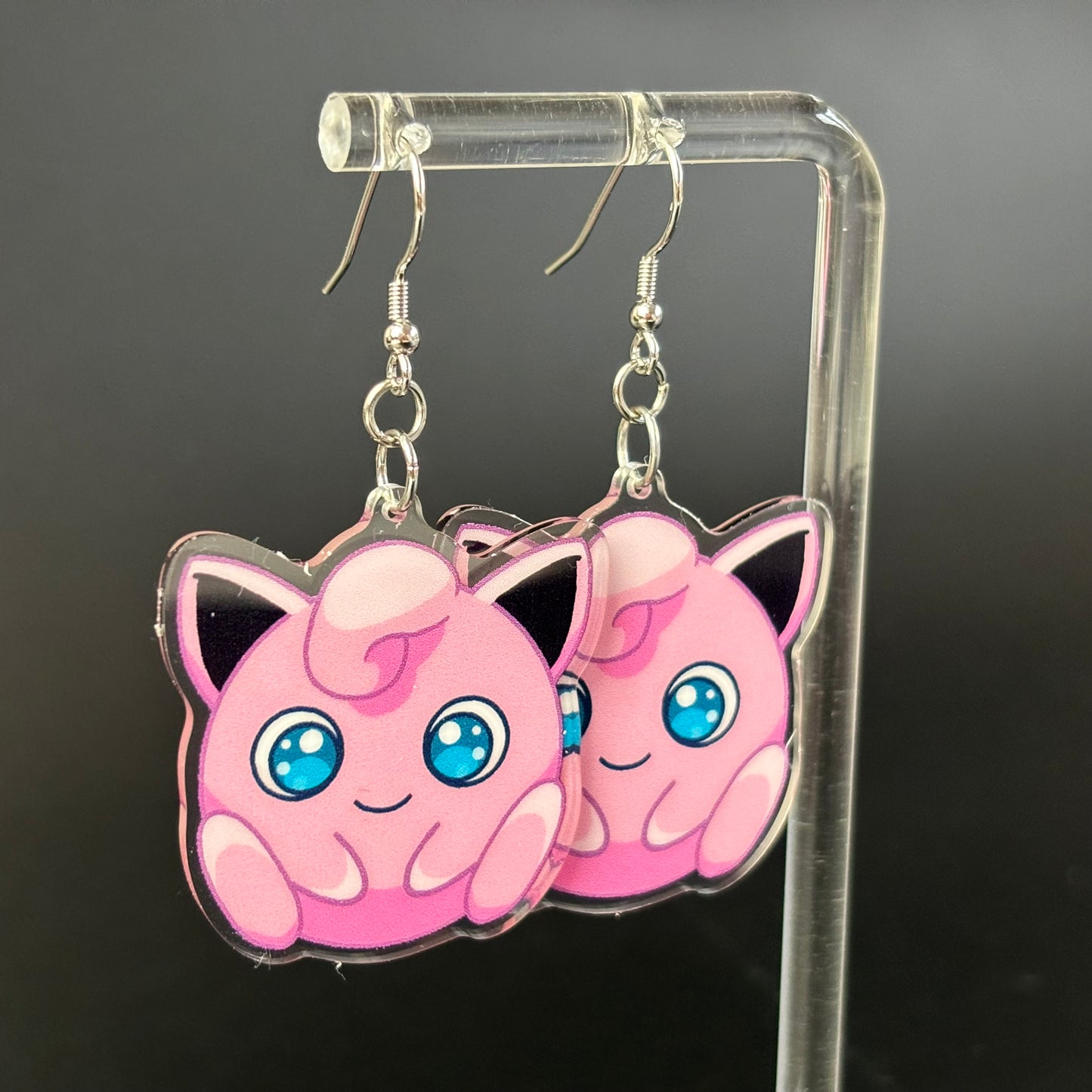 Jigglypuff Pokemon Drop Earrings