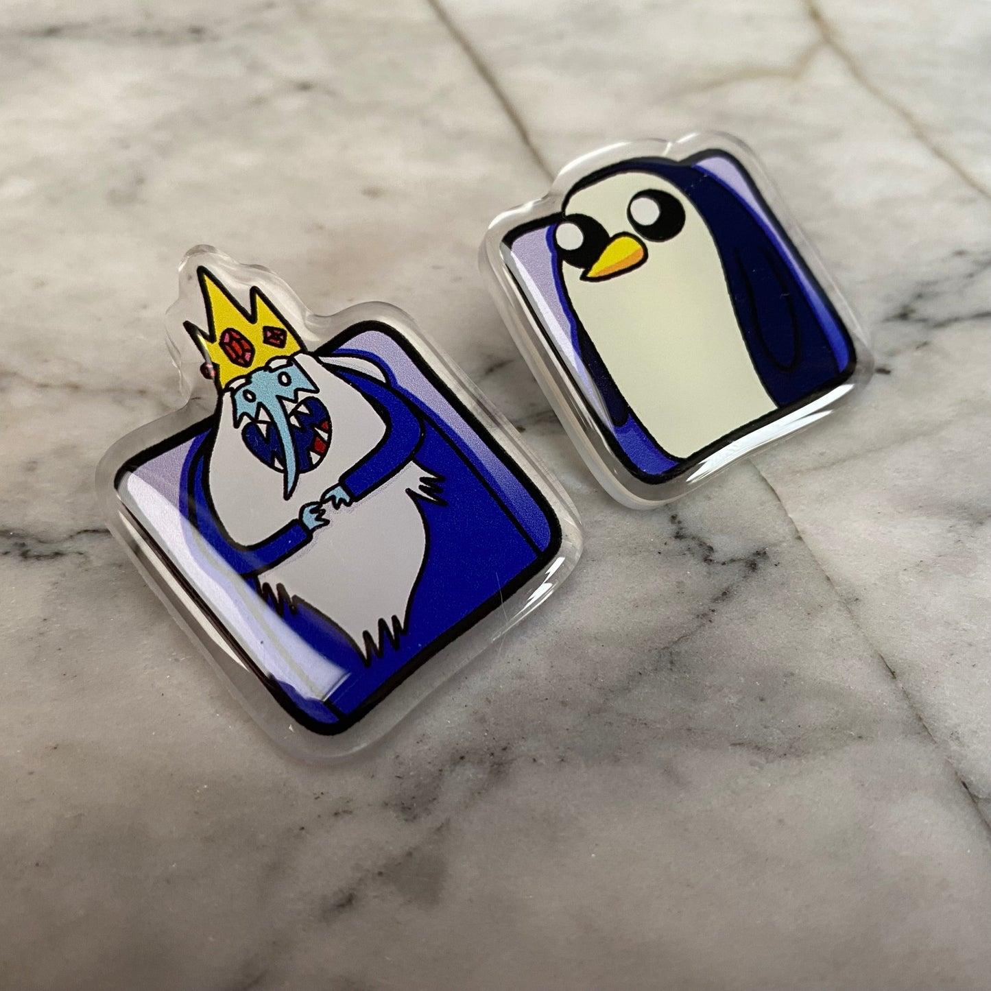 Ice King and Gunter Adventure Time Acrylic Pins