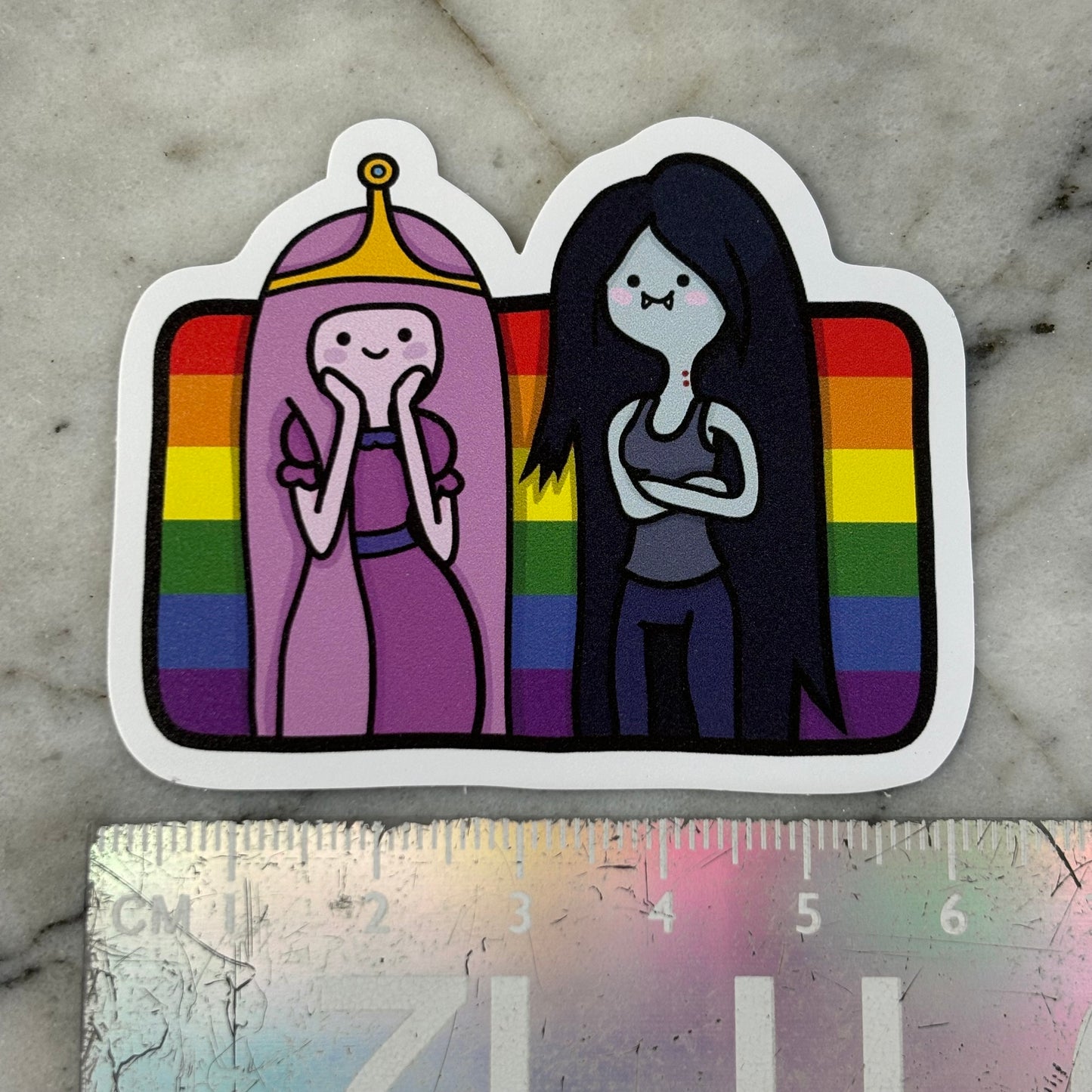 Bubblegum & Marceline Pride Vinyl Sticker